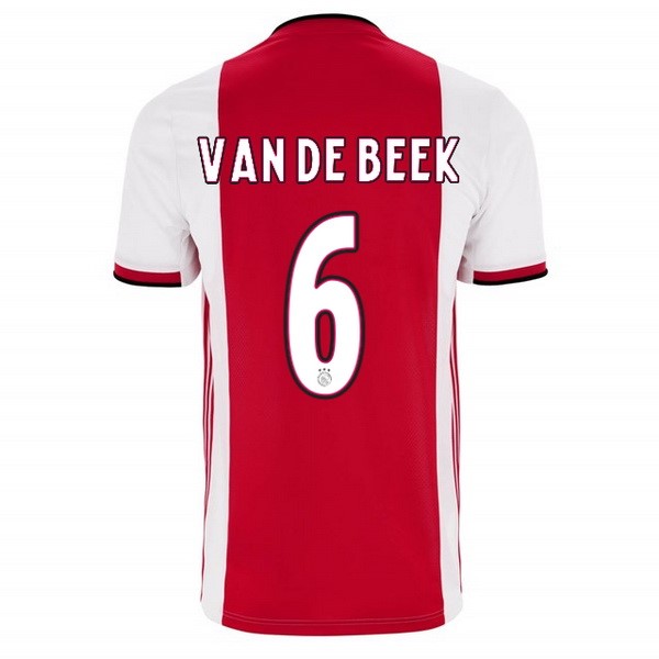 Camiseta Ajax Replica Primera Ropa Van De Beek 2019/20 Rojo